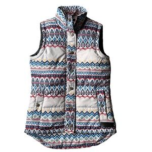 Kavu Fair Isle Scandi Boho Vest Size XS Cozy Gorpcore Outdoor Nordic Hiking